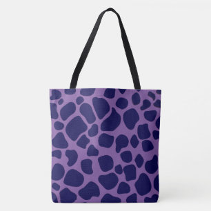 Tote Bag Girafe bleu pourpre et nuit