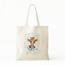 Girafe d'hiver géniale – Neige bleue pour la sensi