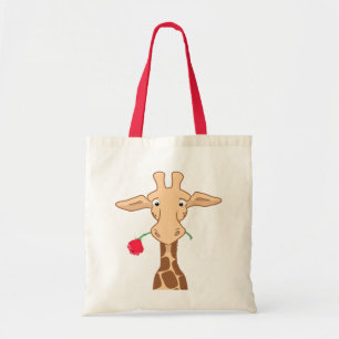 Tote Bag Girafe et un rose Fourre-tout