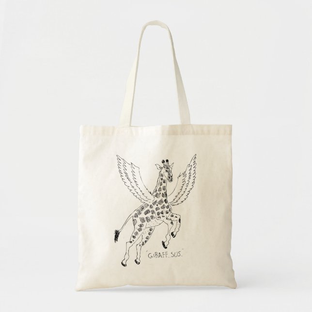 Tote Bag Girafe + pégase = Girafius (Devant)