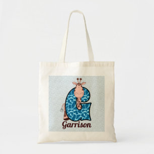 Tote Bag Girafe pour enfants bleu et Brown G