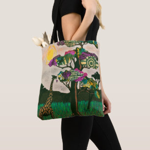 Tote Bag Girafe sur les avions d'Afrique