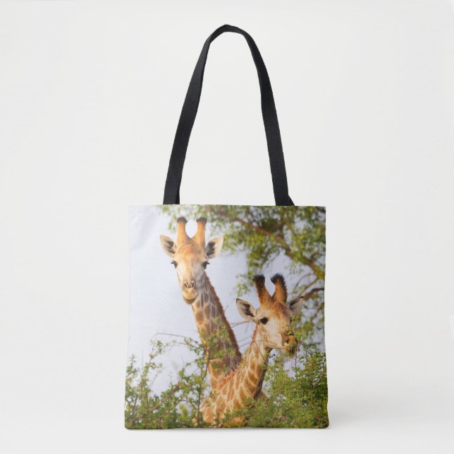 Tote Bag Girafes dépassant de la végétation (Devant)