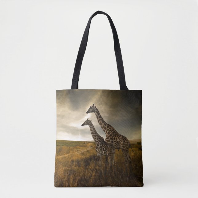 Tote Bag Girafes et le paysage (Devant)