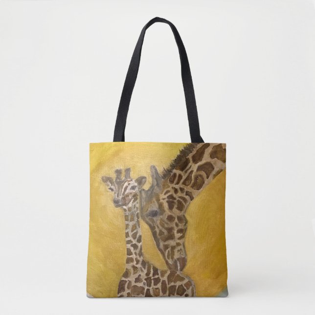 Tote Bag Girafes mère et enfant (Devant)