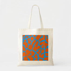 Tote Bag Giraffe Imprimer Cyan orange