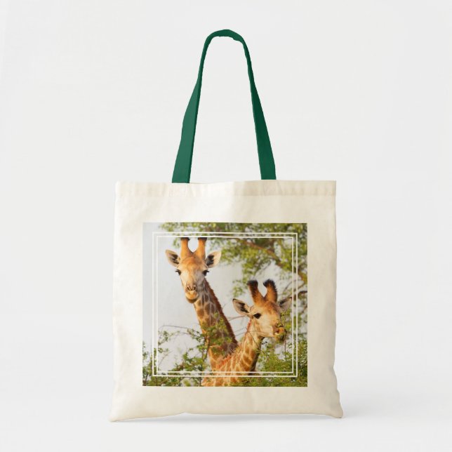 Tote Bag Giraffes Pékin au-dessus de la végétation (Devant)