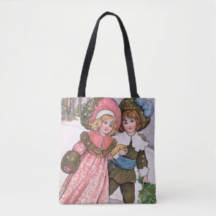 Tote Bag Girl and boy ice skating - Florence Hardy