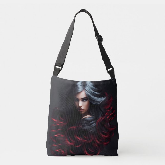Tote Bag girl black hair (Devant)