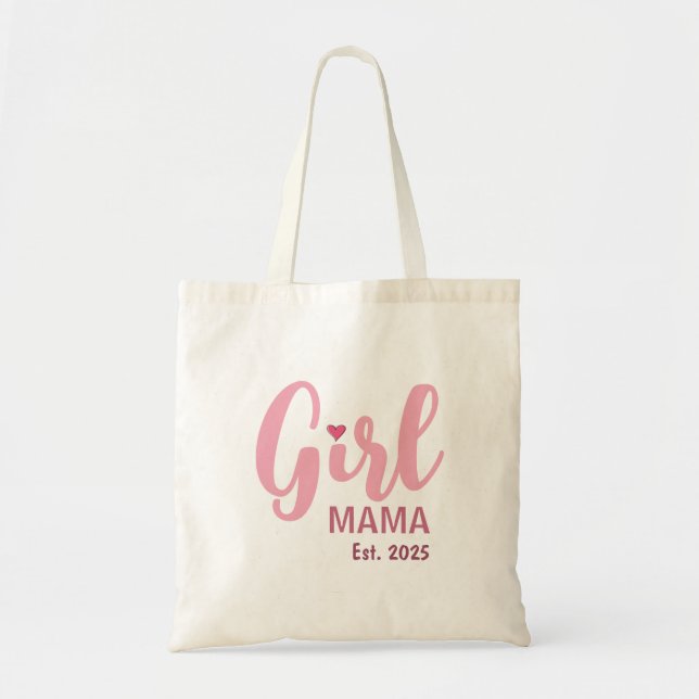 Tote Bag Girl Mama Est. Personalized Gift (Devant)