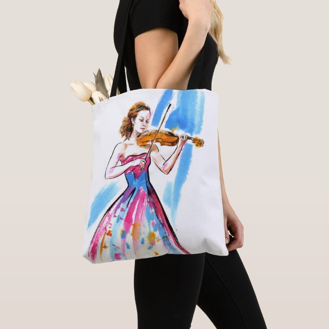 Tote Bag Girl playing the violin (De près)