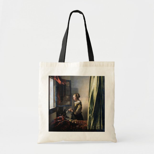 Tote Bag Girl Reading a Letter à Open Window, Vermeer (Devant)