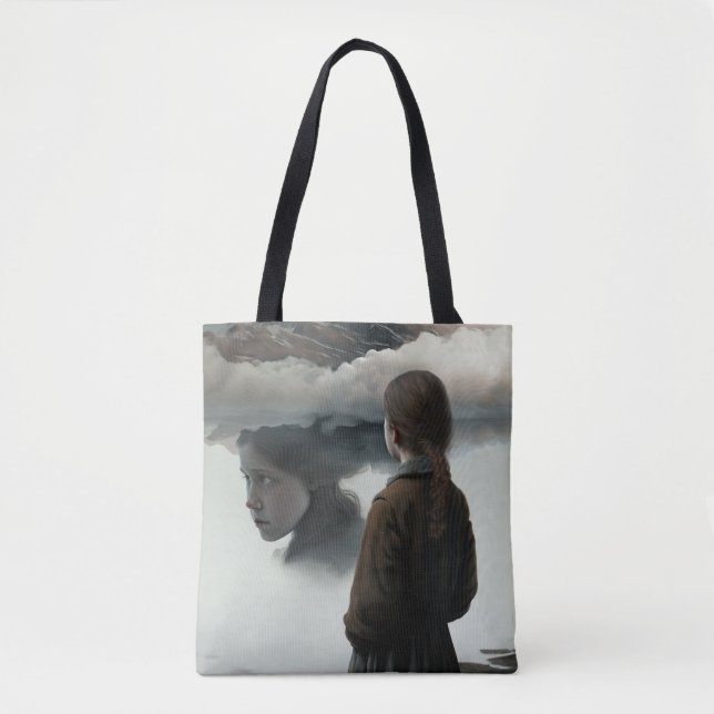 Tote Bag Girl with clouds (Devant)