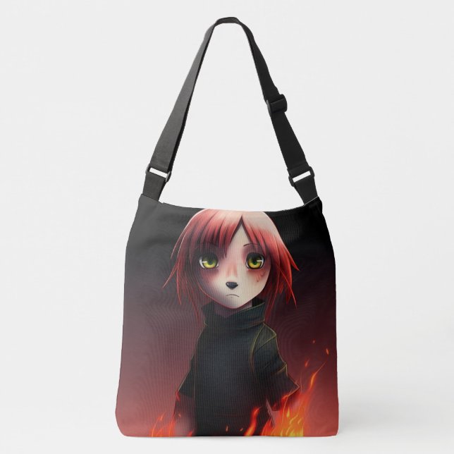 Tote Bag Girl with Fire (Devant)
