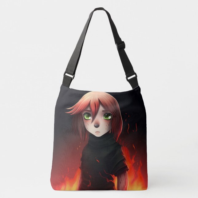 Tote Bag Girl with Fire (Devant)