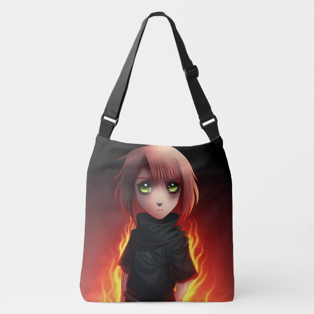 Tote Bag Girl with Fire (Devant)