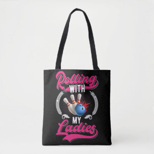 Tote Bag Girls Bowling Team Quote for Bowler Women