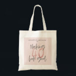 Tote Bag Girly pink glitter modern stylish 40th birthday<br><div class="desc">Girly pink glitter modern stylish 40th birthday design. Modern script text monochrome design. Part of a collection.</div>