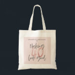Tote Bag Girly pink glitter modern stylish 40th birthday<br><div class="desc">Girly pink glitter modern stylish 40th birthday design. Modern script text monochrome design. Part of a collection.</div>