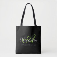 Girly Stylish Green Elegant Nom de script Monogram
