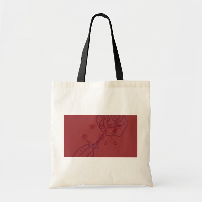 Tote Bag Giving flowers(motif) ー juste グ (Devant)