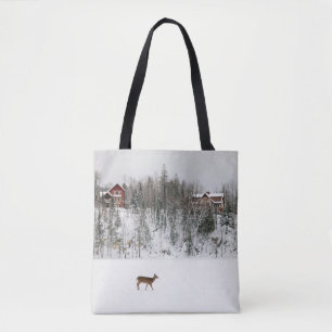 Tote Bag Glace et neige   Cerf en Neige Québec, Canada