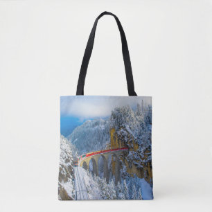 Tote Bag Glace et neige Express Bernina, Suisse