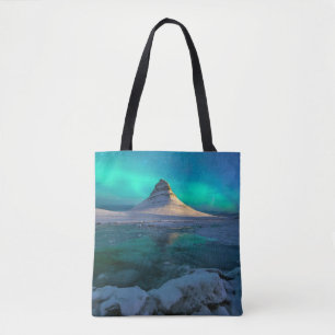 Tote Bag Glace et neige Kirkjufell Mountain, Islande