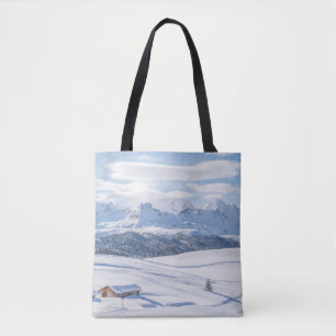 Tote Bag Glace et neige   Snowscape Alpes européennes, Ital
