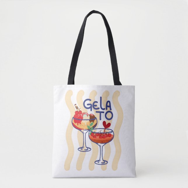 Tote Bag 🍦 GLACE – Graphisme Rétro Mignon de Glace (Devant)