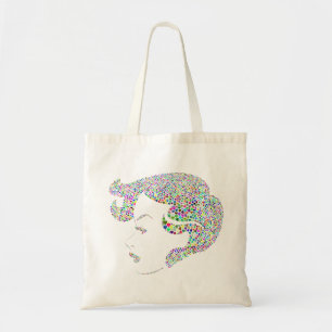 Tote Bag Glam girl with hearts