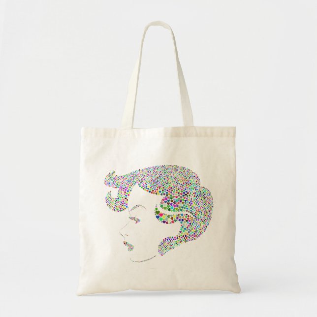 Tote Bag Glam girl with hearts (Devant)