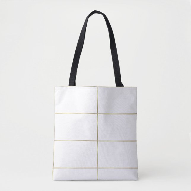 Tote Bag Glamor Moderne Faux Gold Stripes Golden (Devant)