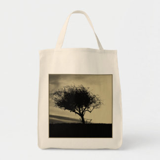 Tote Bag Glastonbury Hawthorn. Arbre sur Hill. Couleur Sepi