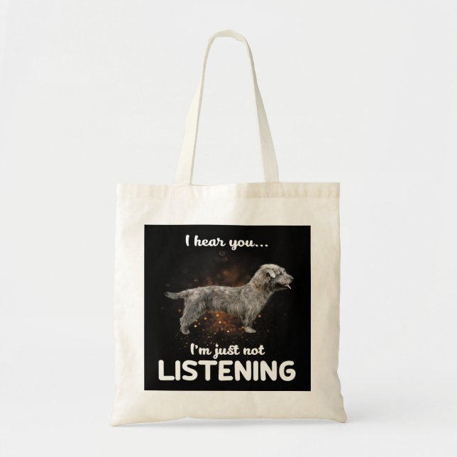 Tote Bag Glen Of Imaal Terrier Dog Je Vous Entends Pas Écou (Devant)