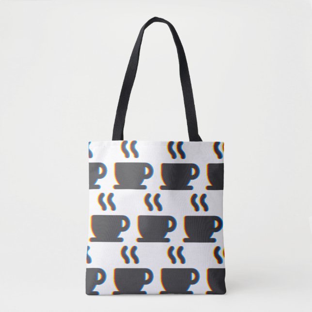 Tote Bag Glitch à café (Devant)