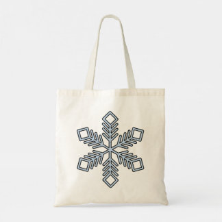 Tote Bag Glitter Snowflake - Baby Blue Branches