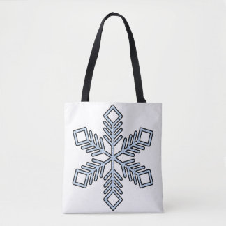 Tote Bag Glitter Snowflake - Baby Blue Branches