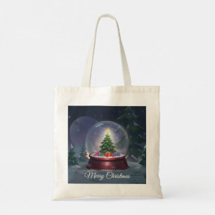 Tote Bag Globe des neiges de l'arbre de Noël
