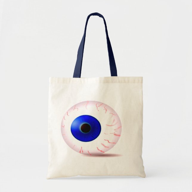 Tote Bag Globe oculaire injecté de sang bleu (Devant)