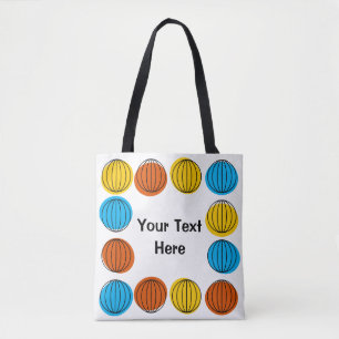 Tote Bag Globe Text partout dans fourre-tout
