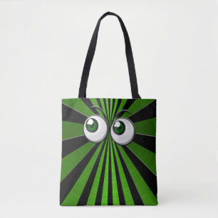 Tote Bag globes oculaires verts