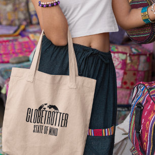 Tote Bag Globetrotter État d'esprit Voyageur aventurier