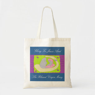 TOTE BAG GLOIRE À JÉSUS ET À LA VIERGE BÉNÉFICIÉE MARIE
