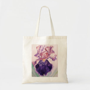 Tote Bag Glorieuse couleur violet iris aquarelle peinture f