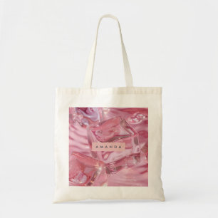 Tote Bag Glossy Rose Pailleté Personnalisé
