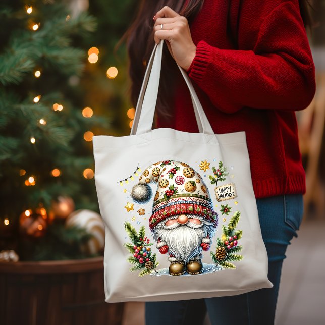 Tote Bag Gnome de Whimsical Happy Holidays (Créateur téléchargé)