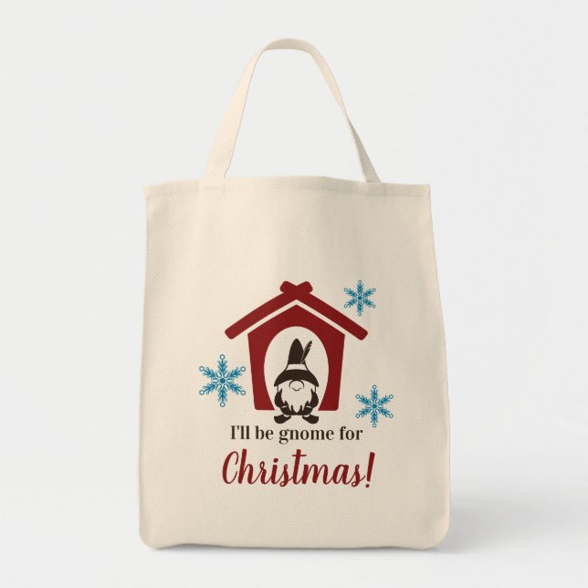Tote Bag Gnome pour les couleurs personnalisées de Noël (Devant)