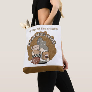 Tote Bag Gnomes Amateurs de café mignonne adorable Drôle fe