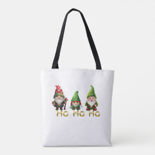 Tote Bag Gnomes Ho Ho Ho Noël